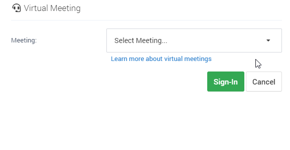 Virtual sign-in screen recording